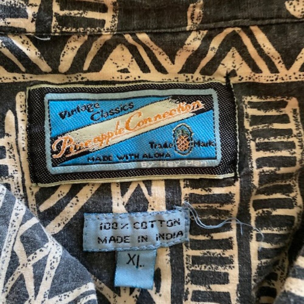 Pineapple Connection Vintage Style Hawaiian Shirt, Made with Aloha, XL